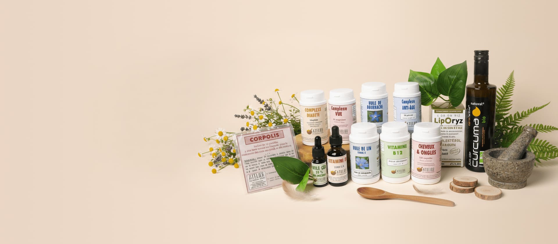Produits naturels de l'Atelier des Remèdes Oubliés