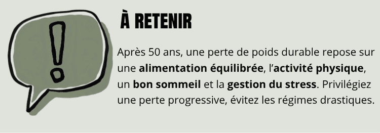 conseils pour perte de poids durable après 50 ans