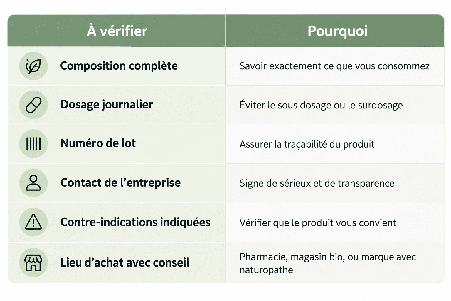 complément alimentaire résumé