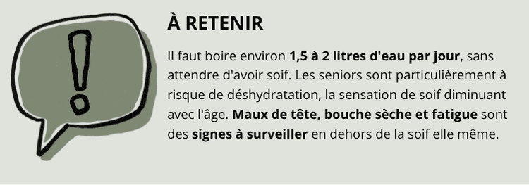 Point d'alerte hydratation
