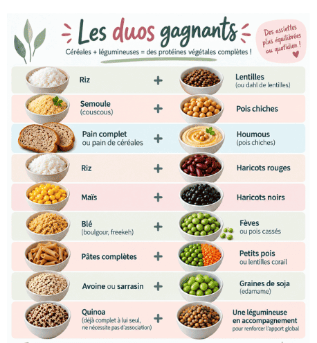 association légumineuses céréales