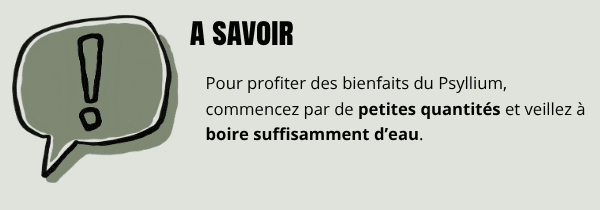 Boire de l'eau avec du spyllium
